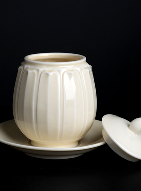 戴玉堂周金田陶瓷摆件《花瓣纹佛具整套仿古瓷》家用室内供奉套装