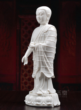 戴玉堂陶瓷摆件《藏传师徒三尊》释迦牟尼目犍连舍利佛尊者佛像