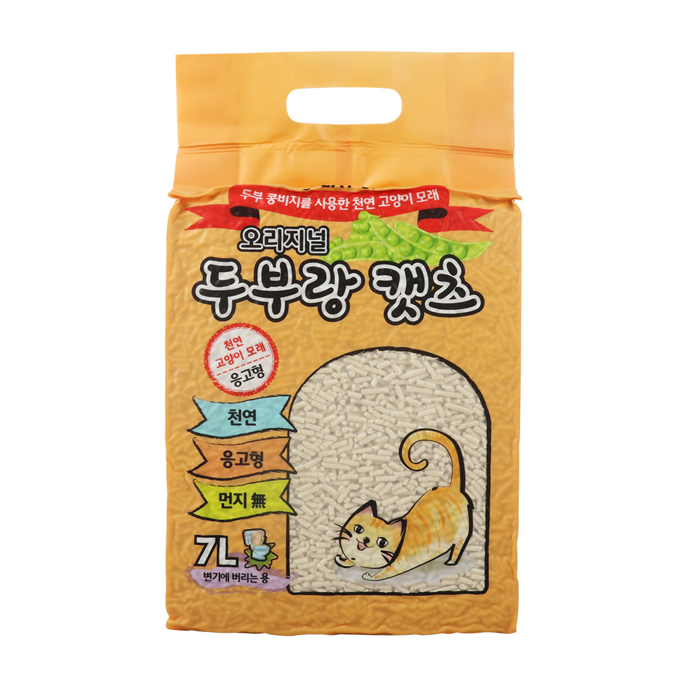 韩国 두부랑 캣츠流浪猫 LOVECAT爱猫 玉米原味●天然豆腐猫砂 7L - 图3