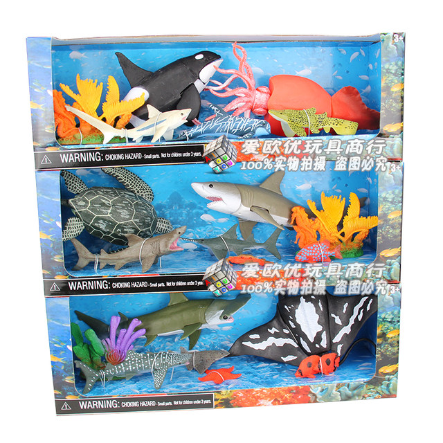 Joint movable shark model marine animal doll