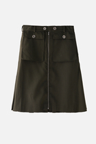 Rice Series Cut Mark Spring Autumn Clothing Display Slim Mid-Length Casual Shade Wool Zipper A Half Skirt Woman N0768