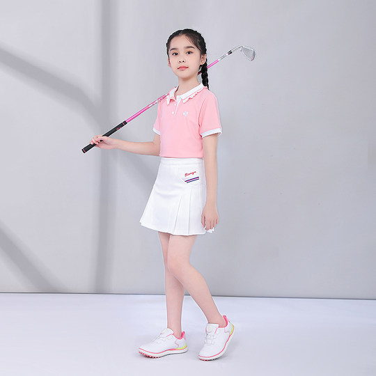 Golf children's short-sleeved POLO shirt quick-drying and breathable