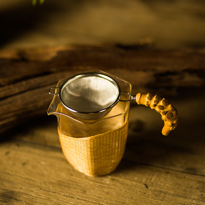 竹柒阁不锈钢茶漏茶滤滤茶器茶叶过滤器茶道功夫茶具配件公道杯 - 图2