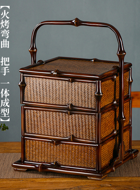 明式桌面带抽屉茶柜竹柒阁