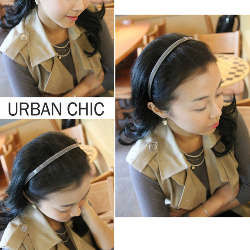 AZNAVOUR正品韩国进口阿兹娜AZ发饰 百搭糖果色带齿宽发箍发卡女 - 图0