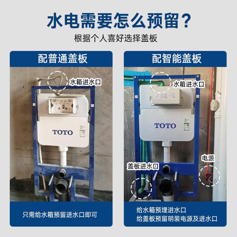 TOTO壁挂式马桶CW822EB悬空智能一体线路隐藏水箱墙排坐便器 - 图1