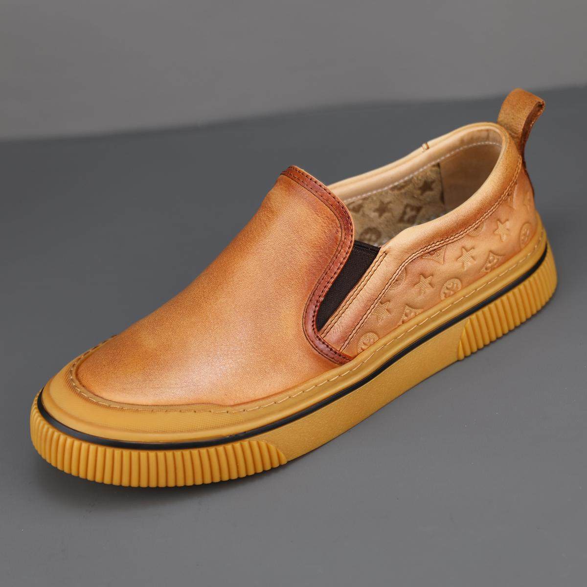 广州高品轻奢手工鞋英伦真皮重工水洗擦色头层牛皮休闲鞋男乐福鞋,淘宝优惠券,粉丝福利购,淘宝优惠卷