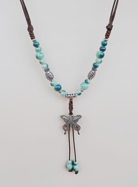 混合材质女景德镇民族风毛衣链