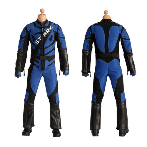 MK100钢铁侠赛车服纳米服托尼搭MK5可动模型人偶兵人服装赛车头盔 - 图0