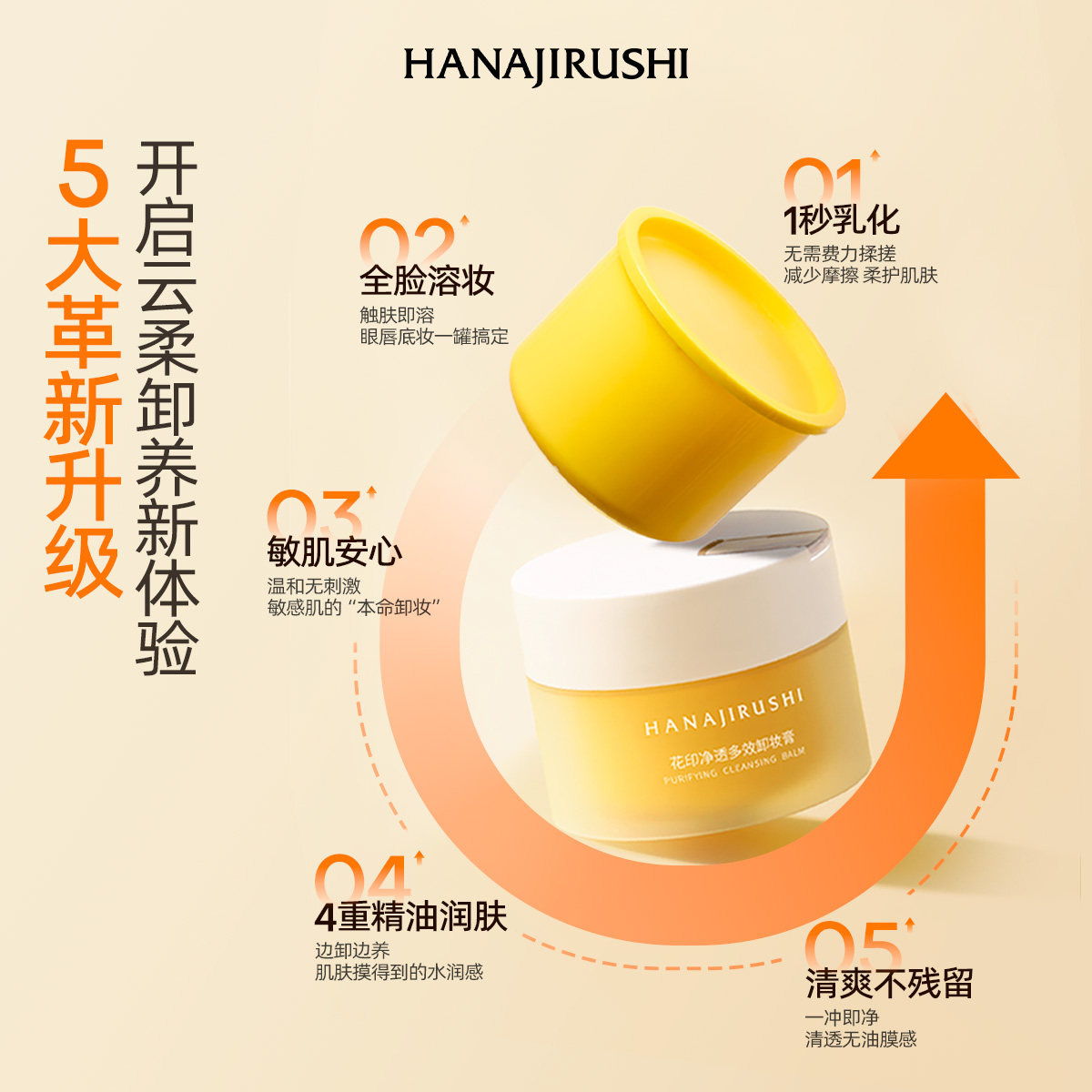 花印卸妆膏女小样旅行装乳化快不糊眼卸妆油乳水官方旗舰店正品