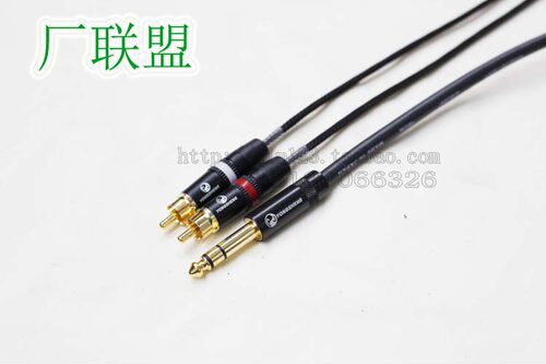 佳耐美MR202-2AT 6.35mm大三芯转双莲花 6.5转2RCA调音台功放线 - 图1