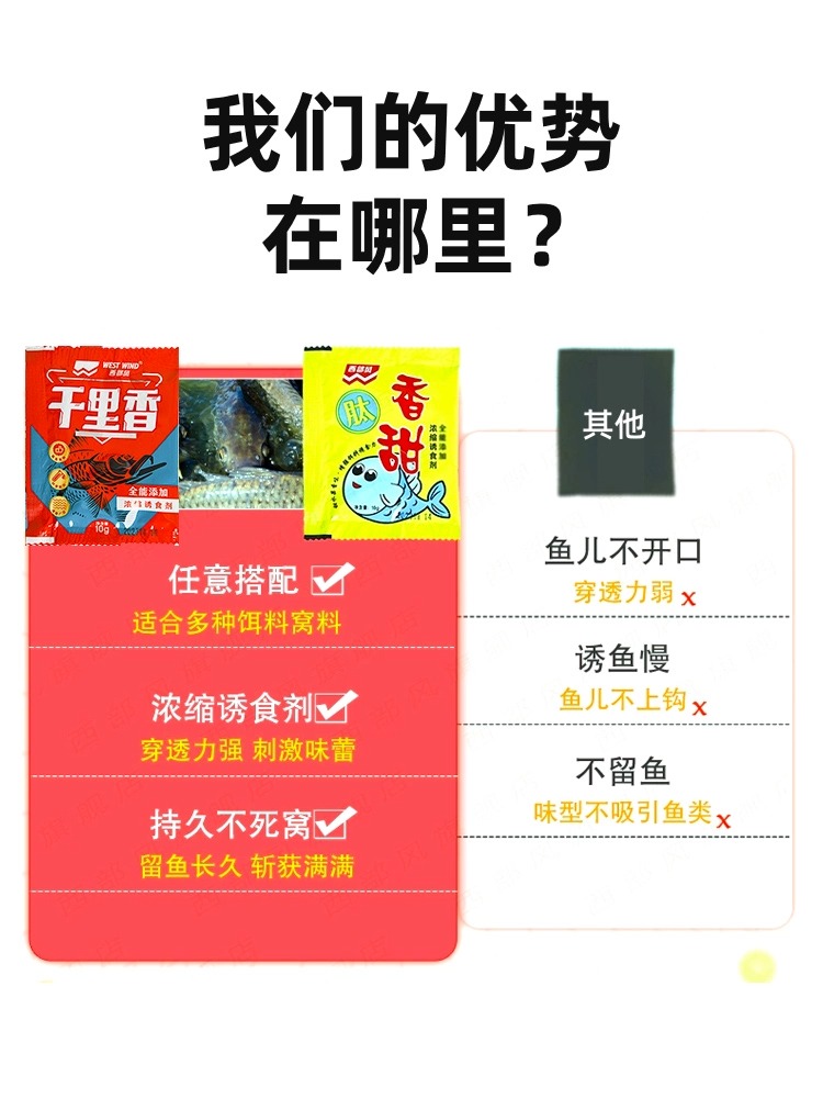 西部风鱼饵添加剂小药10克千里香肽甜香打窝料黑坑竞技野钓饵料 - 图1