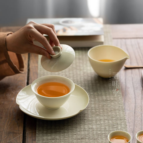 草木灰大礼盒套装｜整套茶壶盖碗功夫茶具复古风中式家用陶瓷茶器 - 图1