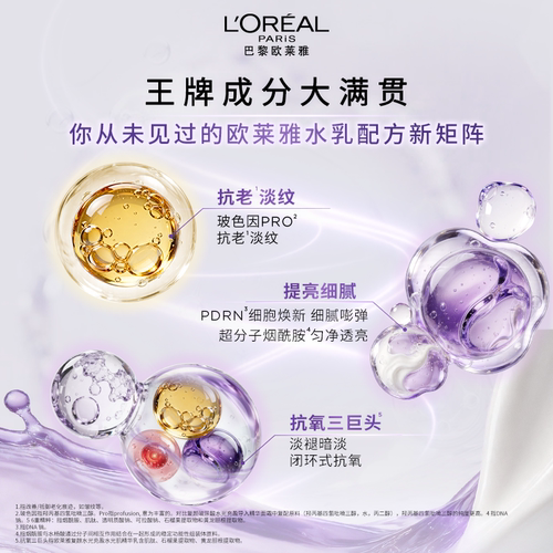 欧莱雅玻色因水乳套装PDRN紧致抗皱淡化细纹保湿护肤品官方正品 - 图2