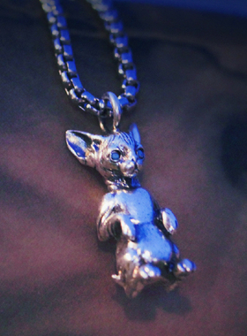 男女S925银镶嵌绿松项链吊坠个性