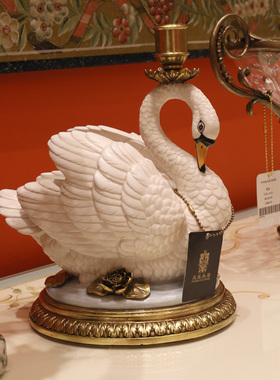 手绘茱莉安陶瓷法式玄关烛台