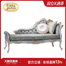 Julianlaw style luxurious palace Tingfeng Romantic Cloth Art Blue Bedroom Furniture Villa Living Room Solid Wood Courtei Sofa