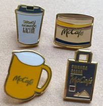 McDonalds McCoffee badge badge McCoffee Pins Commemorates a set of 4 pieces
