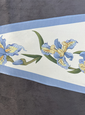 真丝双面印花手绘植物春夏秋冬