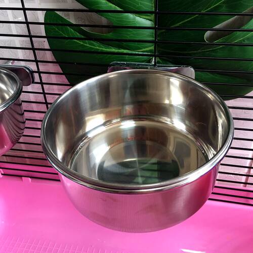 松鼠食盆龙猫兔子宠物防打翻食盆可固定不锈钢耐咬抗菌易清洗食碗 - 图0