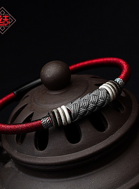 龙结新品S925银菠萝编织手链潮搭