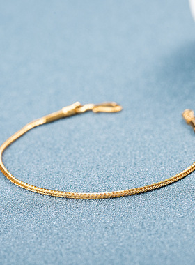 万能链肖邦链925纯银镀黄金锁骨链项链手链套装女饰品DIY链条