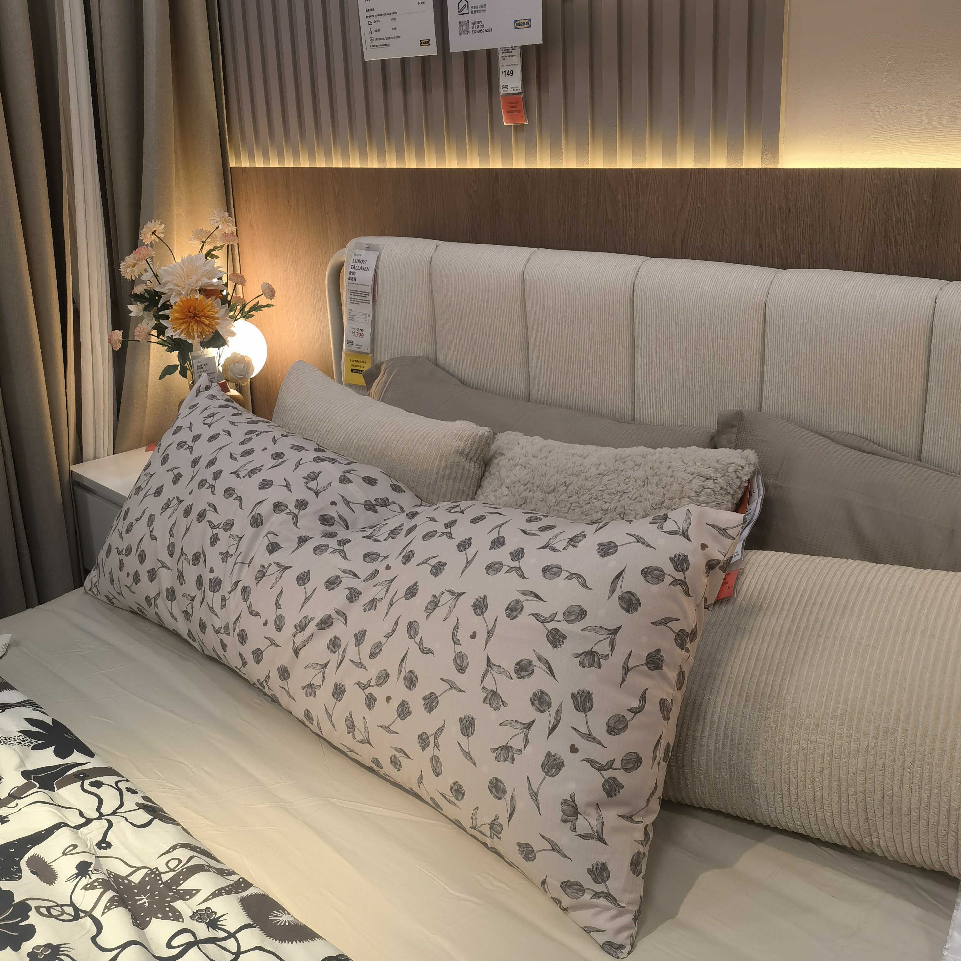 纯棉长方形枕套加长双人枕可定制床头抱枕外套夹腿睡1.2米1.5米,淘宝优惠券,粉丝福利购,淘宝优惠卷