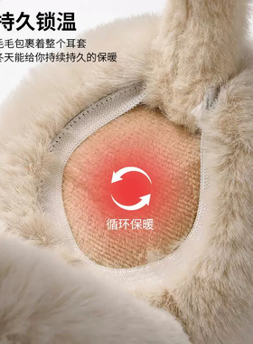 冬季加厚毛绒可折叠防冻耳套