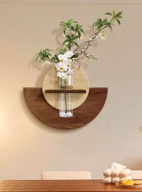 走廊尽头装饰墙面装饰仿真绿植挂墙挂壁花瓶餐厅免打孔高级感