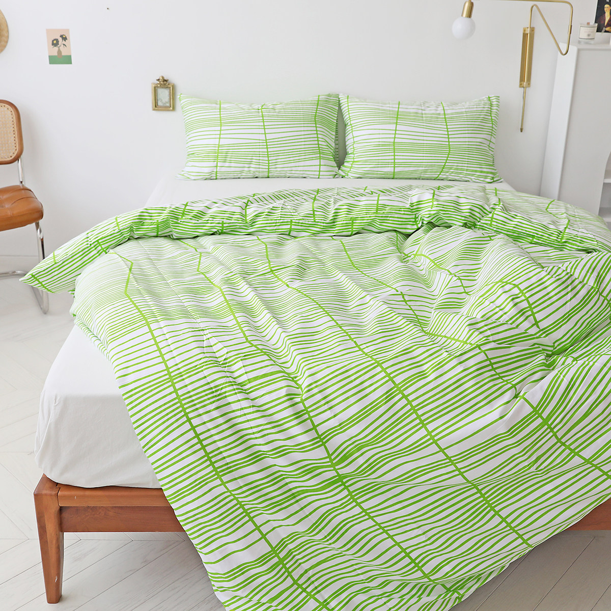 蜗牛塔 水蜜桃纯棉被套 ins清新田园水果全棉被罩单件单品,淘宝优惠券,粉丝福利购,淘宝优惠卷