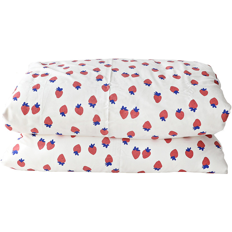 蜗牛塔 水蜜桃纯棉被套 ins清新田园水果全棉被罩单件单品,淘宝优惠券,粉丝福利购,淘宝优惠卷