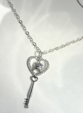 三丽鸥凯蒂猫镀白金银色项链