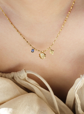 LALUNA不褪色洗澡可戴项链女