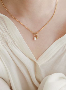 不掉色！淡水珍珠珠子项链