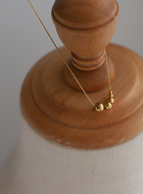 洗澡可带不褪色金珠葡萄项链