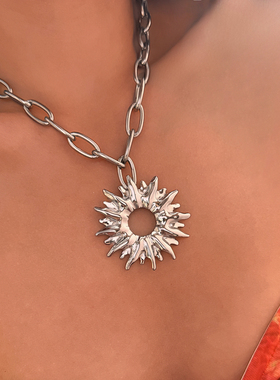 【DASEIN】夏日度假风欧美原创设计简约沙滩首饰太阳光芒万丈项链