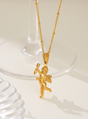 【DASEIN】2024冬季新款爆款立体简约通勤风项链丘比特之箭吊坠