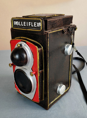 复古背带照相机模型铁艺装饰品