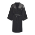 Hui girl HUIHUI satin ánh sáng sang trọng thêu tay áo kèn Nhật Bản áo choàng nhà quần áo đồ ngủ phụ nữ - Night Robe Night Robe