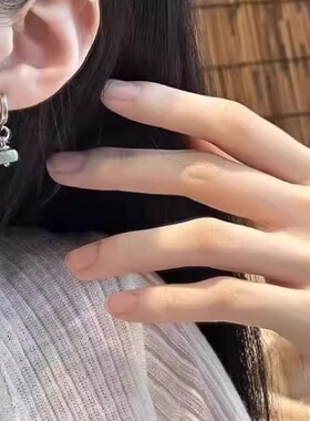 玉石算盘珠耳环耳扣女新中式复古风国潮简约清冷感百搭耳饰品潮