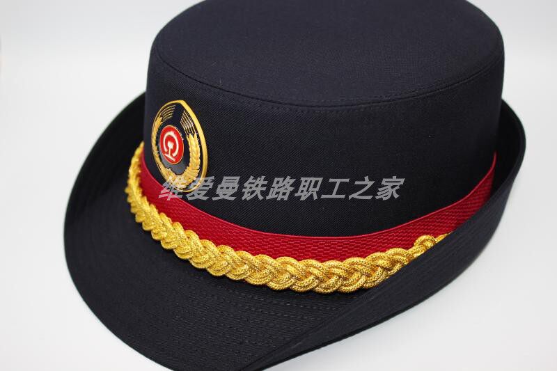 铁路2019式女列车客运员卷檐帽藏青色高铁深蓝色工作人员乘务帽