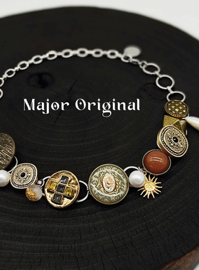 美作原创MAJOR 复古轻奢风女士高级感锁骨链「晨曦之光」重工百搭