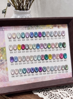 小清新木纹美甲展示板摆台拍照