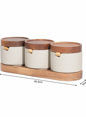 样板间厨房摆件木砧板仿真食物调味品收纳罐样板房橱柜装饰品套装