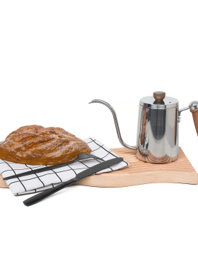 现代简约样板间厨房摆件仿真面包模型砧板咖啡壶锅具套装道具饰品