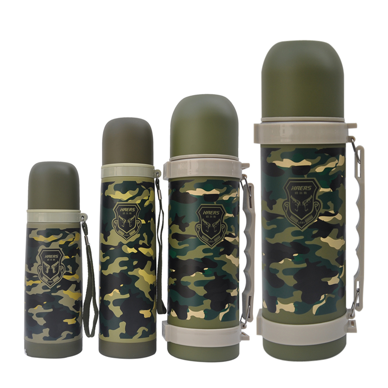 正品哈爾斯真空保溫杯子彈頭迷彩色杯子保溫壺350ml/500ml/750ml