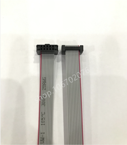 FC-10P双头线 10pin针JTAG连接线 间距2.0mm AVR下载线 IDC灰排线 - 图1