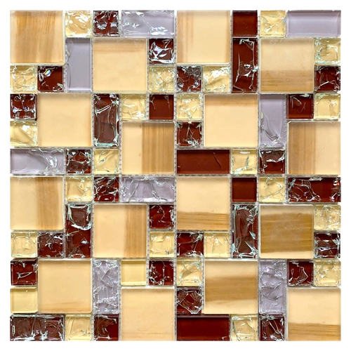 Средиземноморская раковина европейская стеклянная хрустальная мозаичная мозаичная плитка Фоновая стена головоломка гостиная кухонная наклейка туалет