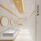 Нордическая кухня маленькая белая кирпичная плитка на стенах