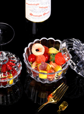 透明玻璃南瓜小糖果盅糖缸消磁碗